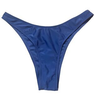 🌀 Navy Blue Basic Bikini Cheeky Bottoms High Cut Leg Women's Size Medium
